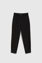 Spodnie materiałowe damskie, czarne, Moodo