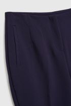 Spodnie materiałowe damskie, granatowe, Moodo