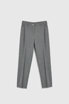 Spodnie materiałowe damskie, szare, Moodo