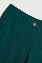 Spodnie materiałowe damskie, zielone, Moodo