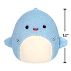 Squishmallows, Fuzzamallows, Davie Blue Shark, niebieski rekin, maskotka, 30 cm