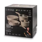 Starke Pro, Compacti Creamy, zestaw garnków z pokrywką i patelnie, 7 elementów