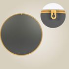 Stilovo, Noor, okrągłe lustro, metalowa rama, 80 cm