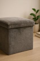Storage Solutions, pufa ze schowkiem sztruksowa, Tobo, 38-38-38 cm