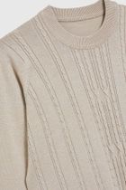 Sweter damski, beżowy, Moodo