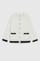 Sweter damski, rozpinany, biały, Moodo