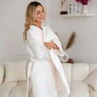Szlafrok damski, ciążowy, ecru, Eevi