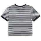 T-shirt z nadrukiem w paski o kroju crop NOWEAR