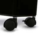 Tadar, organizer, regał łazienkowy na kółkach, 3 poziomowy, czarny, 40-13,5-61 cm