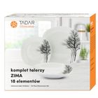 Tadar, Wstęga, zestaw obiadowy, kwadratowy, 18 elementów