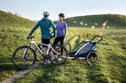 Thule, Chariot Sport 1, przyczepka rowerowa dla dziecka, zielono-niebieska