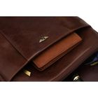 Torba listonoszka, brązowa, skórzana, Peterson