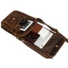 Torba listonoszka, brązowa, skórzana, Peterson