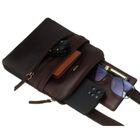 Torba listonoszka, brązowa, skórzana, Peterson