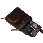 Torba listonoszka, brązowa, skórzana, Peterson