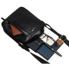 Torba listonoszka, czarna, skórzana, Peterson