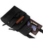 Torba listonoszka, czarna, skórzana, Peterson