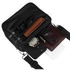 Torba listonoszka, czarna, skórzana, Rovicky