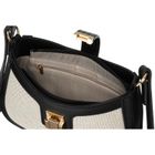 Torebka listonoszka, beżowa, skórzana, Peterson