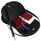 Torebka listonoszka, czarna, skóra ekologiczna, Peterson