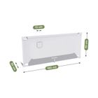 Tulano, Cover 46, barierka ochronna na łóżko, white-grey, 160 cm