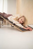 tupti.wood, 2w1: duży bujak montessori + duża zjeżdżalnia, chmurki, szara