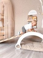 tupti.wood, 2w1: duży bujak montessori + duża zjeżdżalnia, drabinka