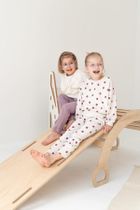 tupti.wood, duży bujak montessori + duża zjeżdżalnia, chmurki, naturalny