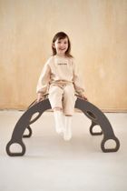 tupti.wood, duży bujak montessori z uchwytami + duża zjeżdżalnia, drabinka, szara