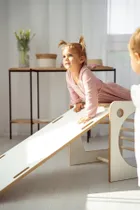 tupti.wood, kostka wielozadaniowa + mała zjeżdżalnia, chmurki