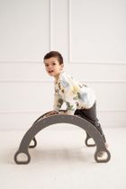 tupti.wood, mały bujak montessori, szary