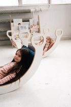 tupti.wood, poduszka do bujaka montessori, materac, granatowy