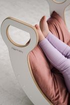 tupti.wood, poduszka do dużego bujaka montessori, materac, różowy