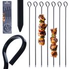 Vaggan, szpikulce do szaszłyków, stalowe, czarne, 31.5 cm, 8 szt.