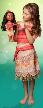 Vaiana, Moana, lalka, 35 cm, zestaw ze szczotką do włosów