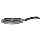 Vilde, Black Line, patelnia do jajek, granitowa, 4 otwory, 26 cm