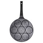 Vilde, Black Line, patelnia do jajek granitowa, 7 otworów, 26 cm