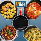 Vilde, Cast Enamel, patelnia żeliwna emaliowana z silikonową nakładką, 30 cm