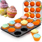 Vilde, forma do muffinek, z foremkami silikonowymi, grafitowa, 13 elementów