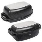 Vilde, Granitica, brytfanna granitowa z pokrywką 2w1, 5,5+2,5l, 40-22,5-16 cm