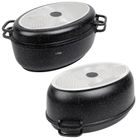 Vilde, Granitica, brytfanna granitowa z pokrywką 3w1, 8+3,2l, 39-26,5-18 cm