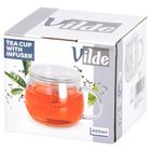 Vilde, kubek z zaparzaczem i pokrywką, szklany, 400 ml