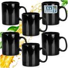 Vilde, kubki szklane, czarne, 300 ml, 6 szt.