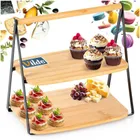 Vilde, patera bambusowa, 2-piętrowa, 28-20-27,5 cm