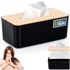 Vilde, pojemnik na chusteczki, czarny, 24-13-9,5 cm