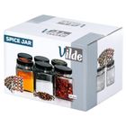 Vilde, pojemnik na przyprawy, szklany, 100 ml, 24 szt. + 90 naklejek
