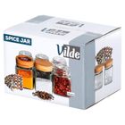 Vilde, pojemnik na przyprawy, szklany, 100 ml, 24 szt. + 90 naklejek