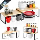 Vilde, półka kuchenna, drewniana, 33,5-19,5-16 cm, 33,5-18,5-13,5 cm, 2 szt.