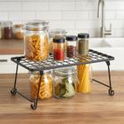 Vilde, półka kuchenna, metalowa, czarna, 36-22-15 cm