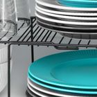 Vilde, rozsuwana półka kuchenna metalowa czarna, 34.5-48 cm